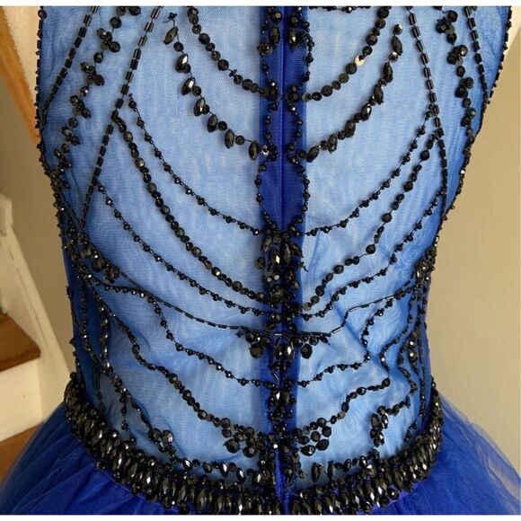 Morilee size 10 NEW beaded short cocktail dress with tulle skirt style 33036 pro - Picture 5 of 9